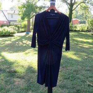 Jones Wear Indigo Knee-Length Dress, Size 14